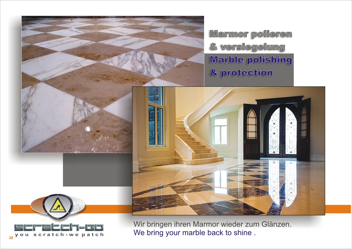 Marble floor polishing
